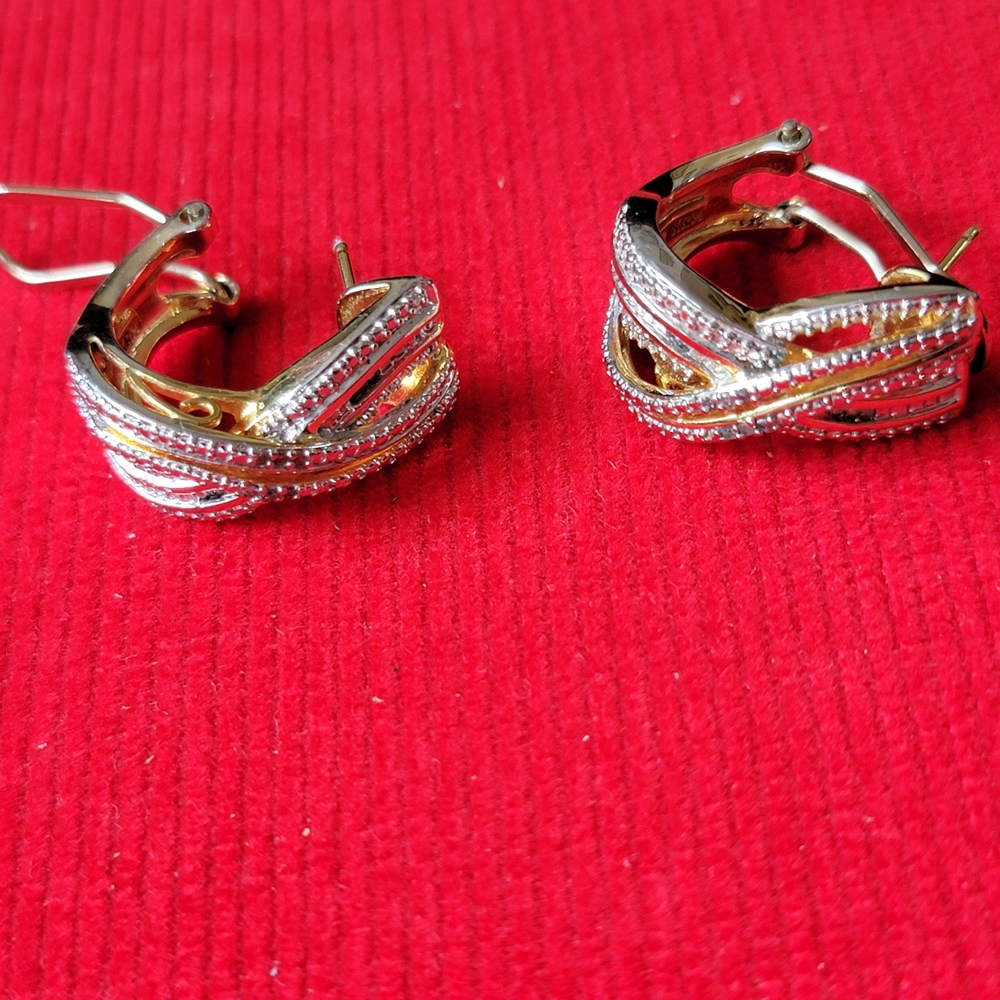 Elegant Gold and Silver Women's Earrings